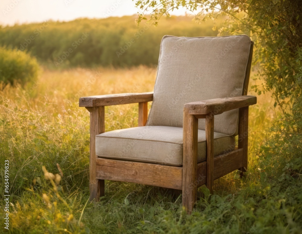 Fototapeta premium chair in the garden