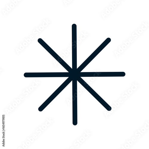 Asterix icon, Vector logo sign, Illustration, shape, design, UX UI icon, editable eps