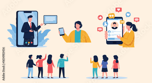 Online education and social media engagement for people