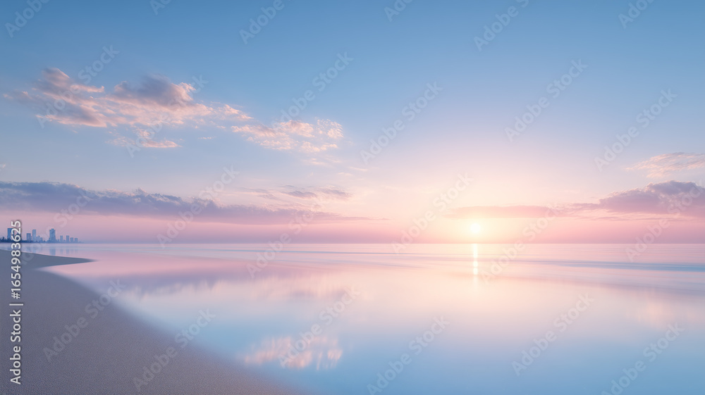 Fototapeta premium background of sea and beach under sky