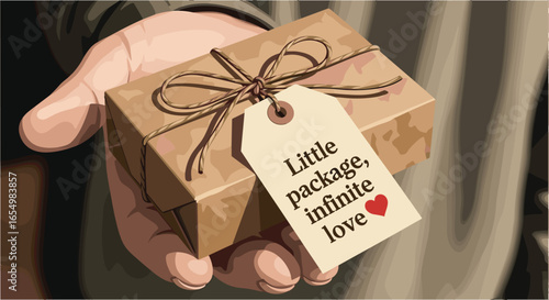 A thoughtful gift presented with sincere affection