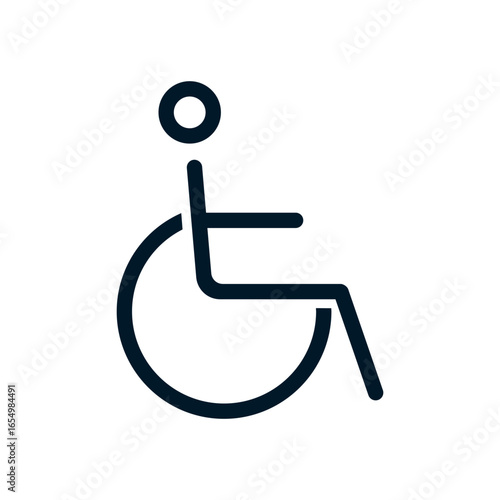 Disabled icon, Vector logo sign, Illustration, shape, design, UX UI icon, editable eps