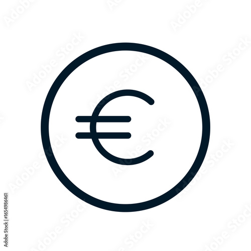 Euro icon, Vector logo sign, Illustration, shape, design, UX UI icon, editable eps