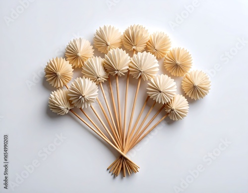 Wallpaper Mural Delicate paper fans on sticks Torontodigital.ca