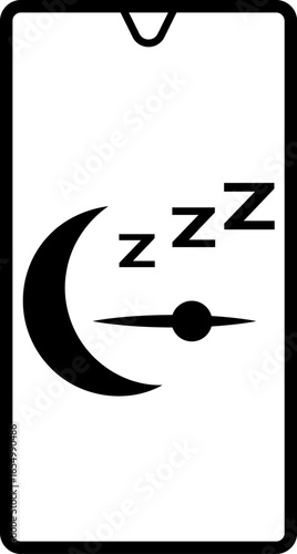 Light Smartphone with Sleep Quality Icon Vector