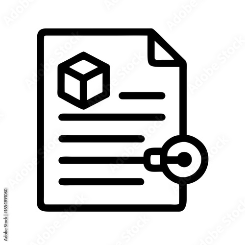 Blockchain Job Contract Icon Design