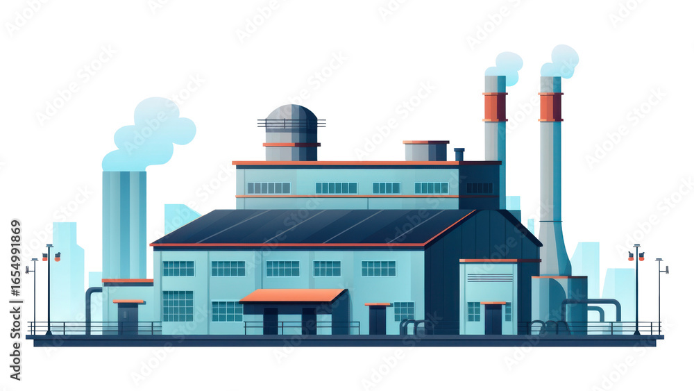Obraz premium PNG Factory architecture building technology.