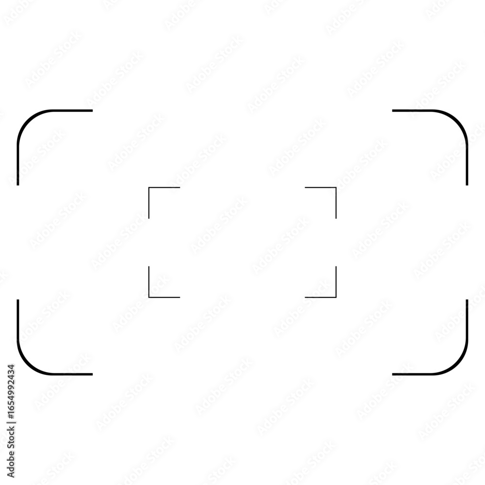 Obraz premium Camera focus frame guide lines graphic for photography or videography projects