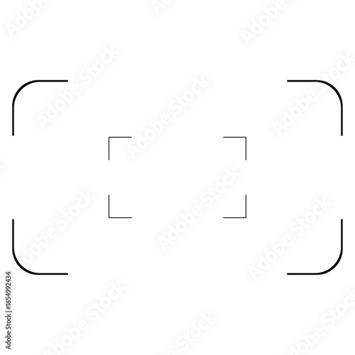 Camera focus frame guide lines graphic for photography or videography projects