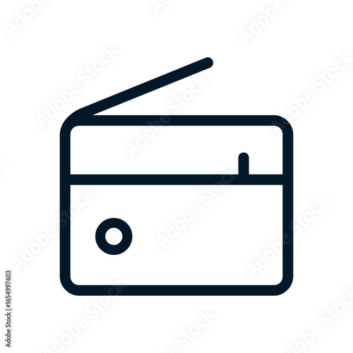 Radio icon, Vector logo sign, Illustration, shape, design, UX UI icon, editable eps