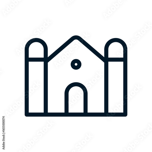 Synagogue icon, Vector logo sign, Illustration, shape, design, UX UI icon, editable eps