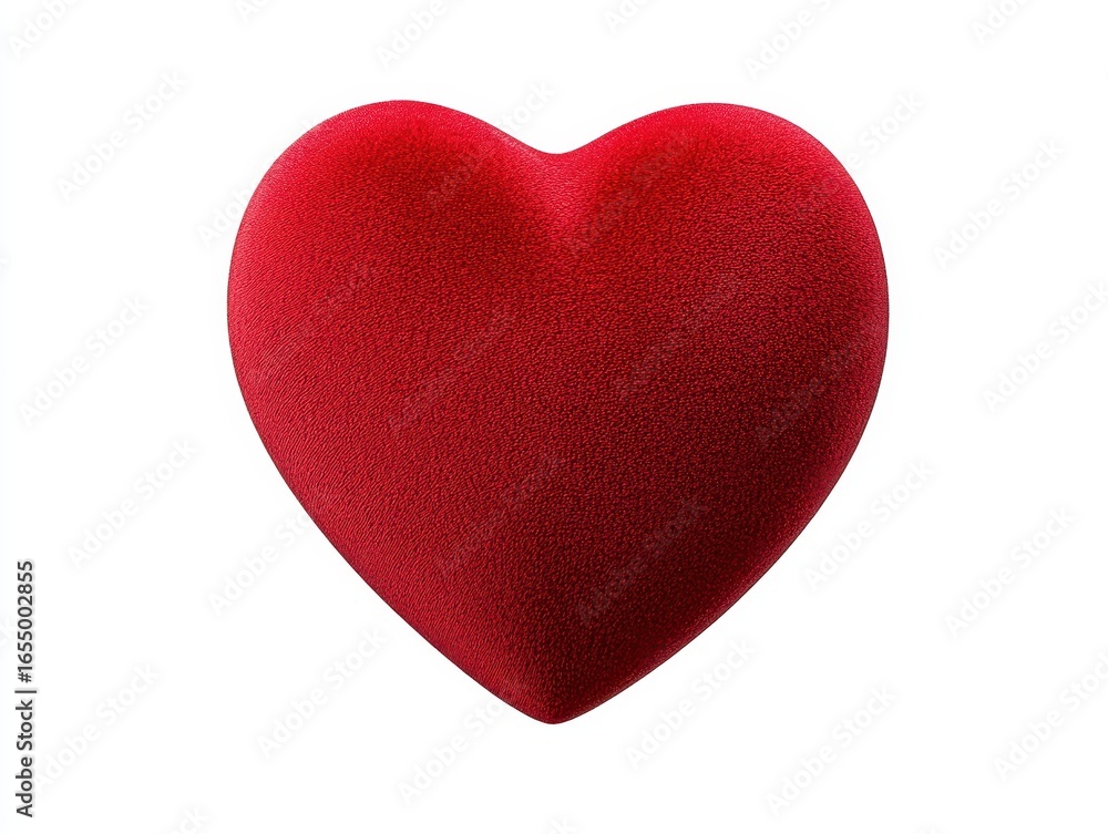 Fototapeta premium Red velvet heart shape