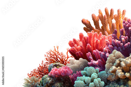 Vibrant coral reef corner