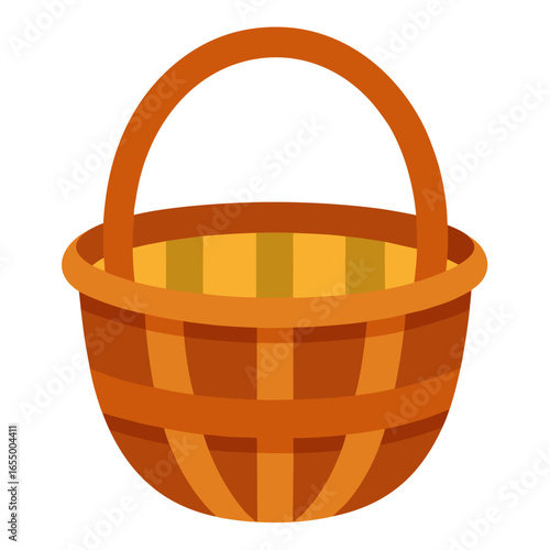 empty basket isolated on white