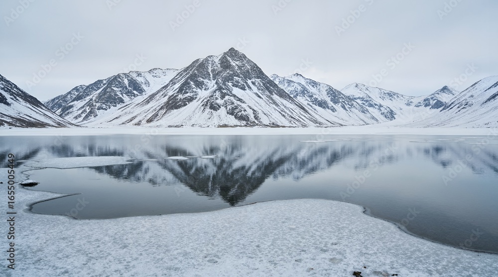 Fototapeta premium snow covered mountains in winter