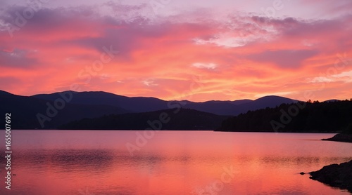 Wallpaper Mural sunrise over the lake Torontodigital.ca