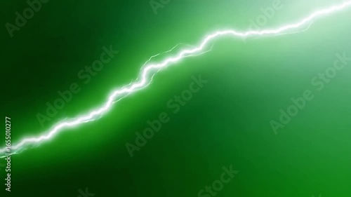 Green Lightning Bolt: An electrifying image of a vibrant green lightning bolt slashing across a gradient green canvas, conveying raw energy, power, and natural force.