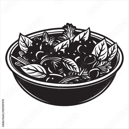 A Fresh and Healthy Garden Salad, a Vibrant and Wholesome Meal with a Variety of Raw Vegetables and Crisp Greens