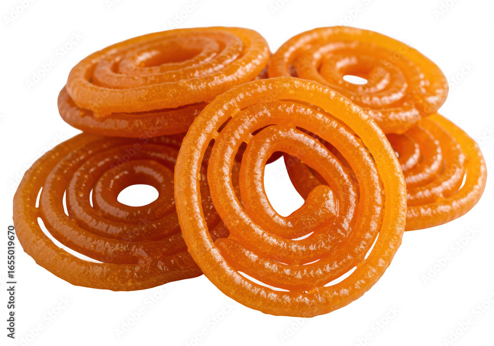 Fototapeta premium Crispy golden indian chakli snacks a delicious traditional crunchy treat for any occasion transparent background