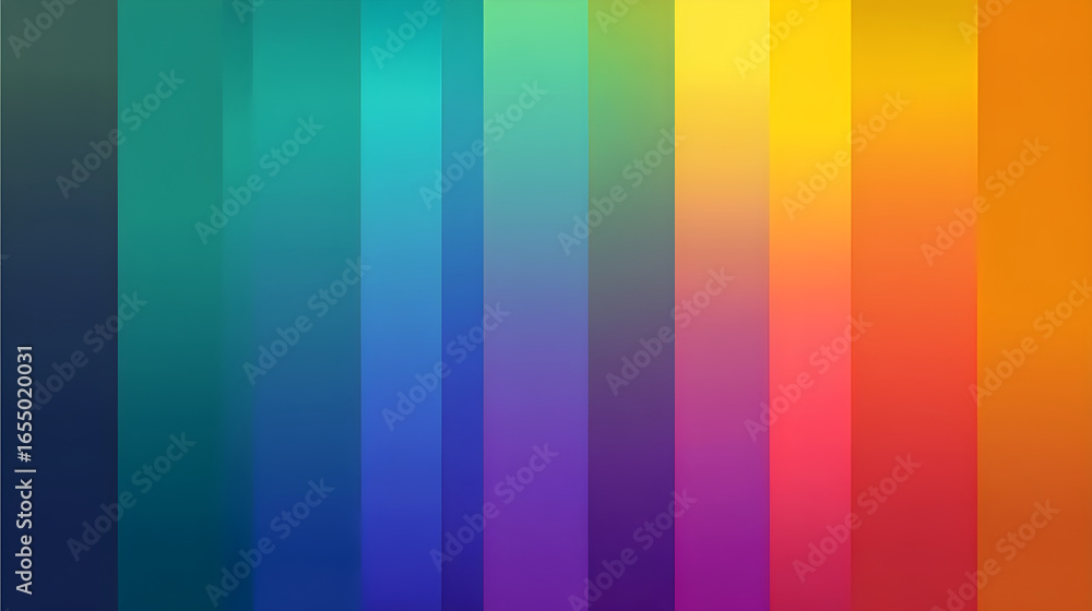 Fototapeta premium Vibrant rainbow stripes creating a colorful and abstract background pattern for design