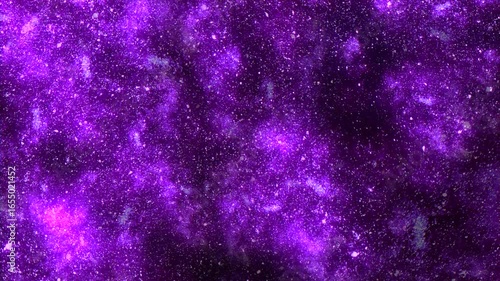 A serene digital art piece featuring a sky filled with twinkling stars against a purple and white gradient background, creating a calming and dreamy atmosphere