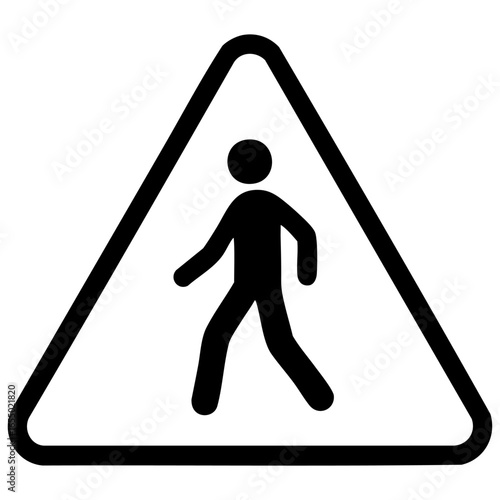pedestrian crossing traffic warning sign