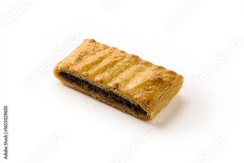 a pastry with a piece cut out of it