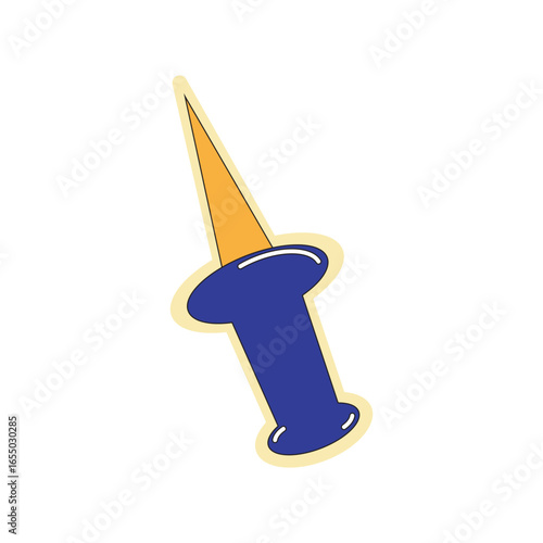 push blue pin icon