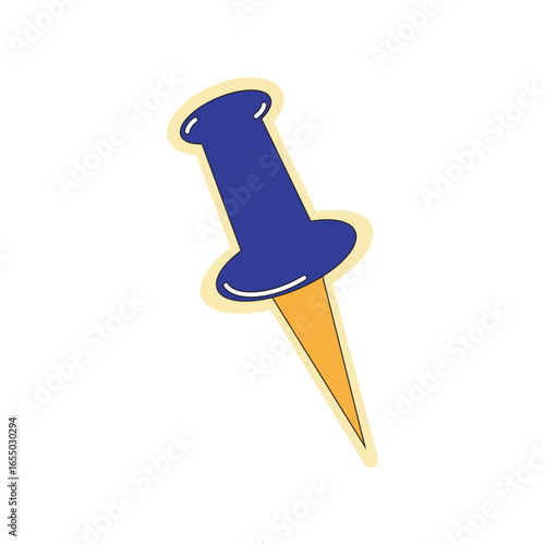 push blue pin icon