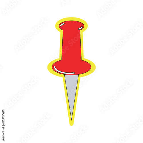 red push pin