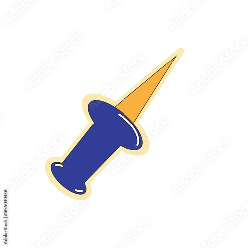 blue push pin