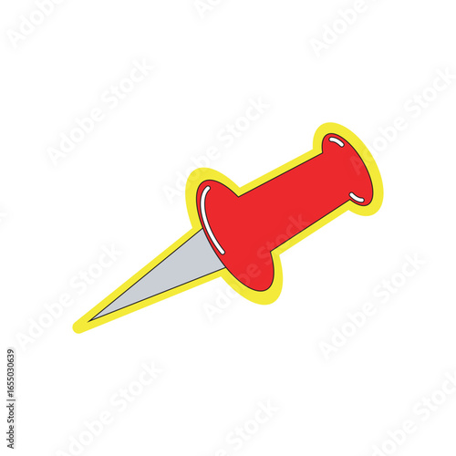 red pin push icon