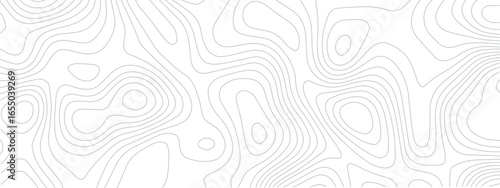 Topographic Map-Inspired Seamless Pattern with Sea and Mountain Contour Lines in a Clean, Minimal Line Art Style for Designers and Creators
