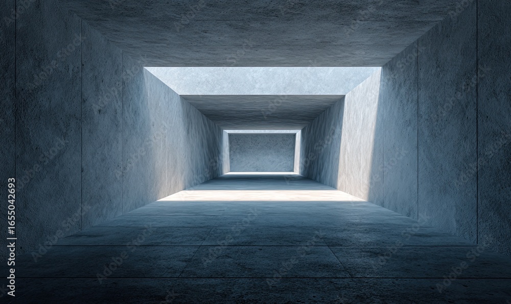 Obraz premium Empty concrete tunnel (1)
