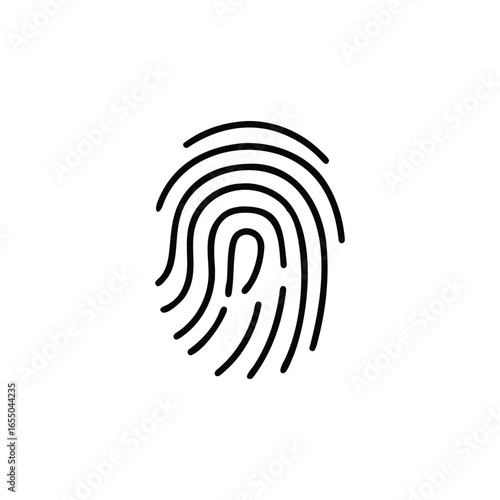 fingerprint on a white background