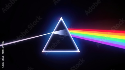 Triangular prism refracting light