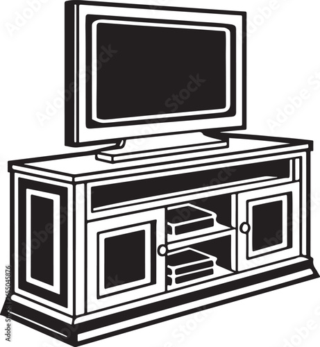 tv set isolated on white