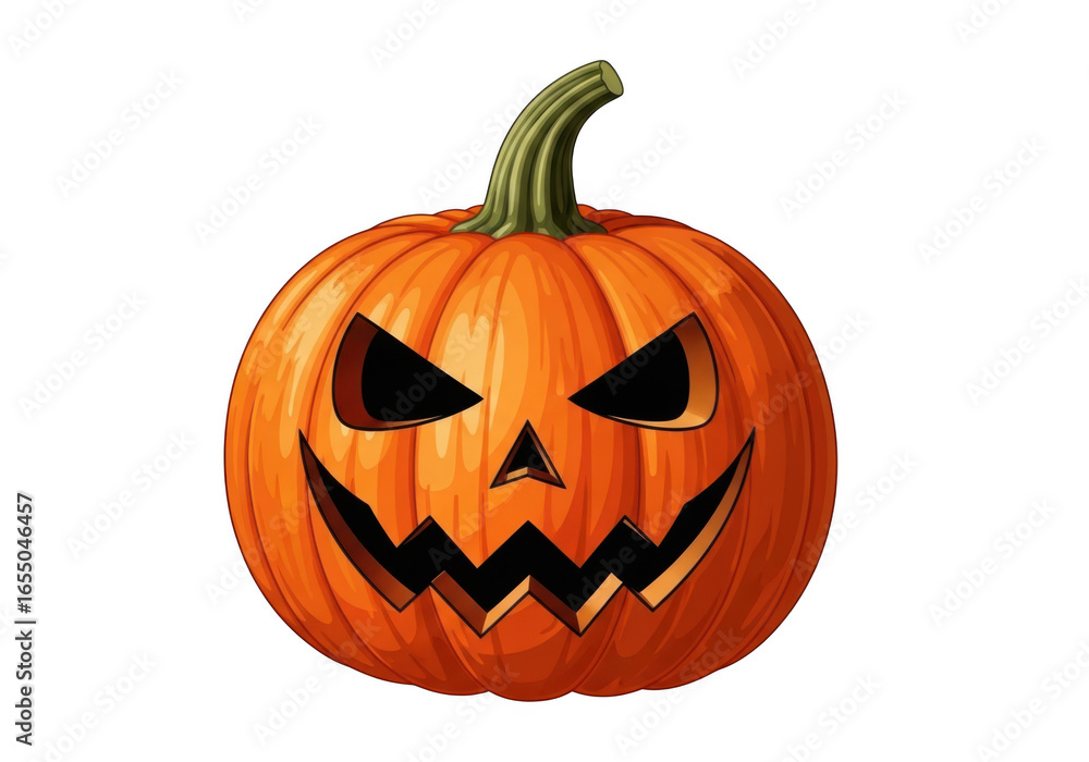 Spooky jack o lantern with evil grin on black background Spooky jack o lantern with evil grin on black background