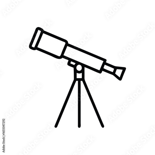telescope on a white background