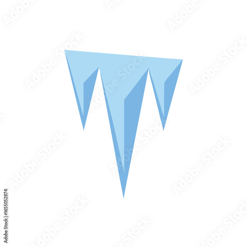 Minimalist light blue geometric icicle cluster winter frost