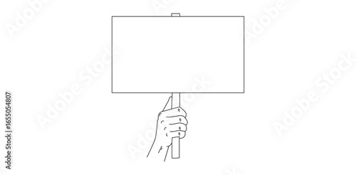 stick, figure, protest, minimal, line, art, sketch, doodle, cartoon, man, walking, blank, board, placard, isolated, outline, illustration, demonstration, design, protester, banner, people, human, marc