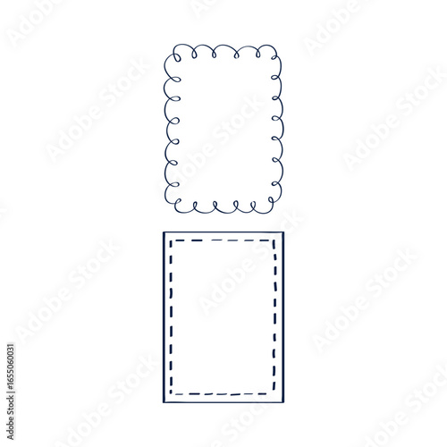 Hand drawn doodle frames collection