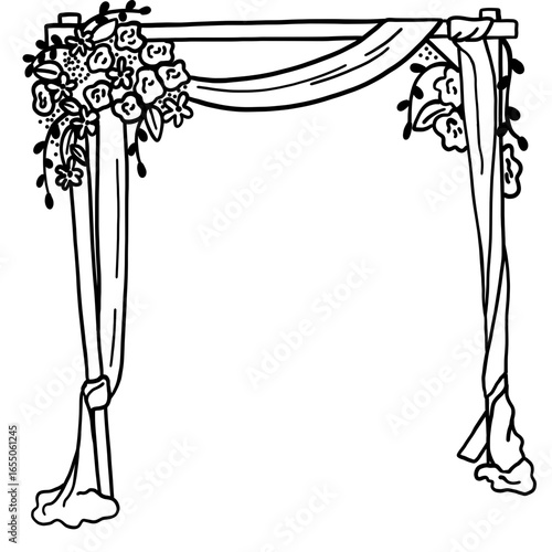 Wedding illustration clip art svg vector line art l