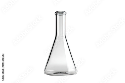 Clear glass Erlenmeyer flask