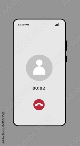 Incoming call ring icon background black Screen Animation of phone call Incoming call phone icon you receive the message animated, incoming call concept