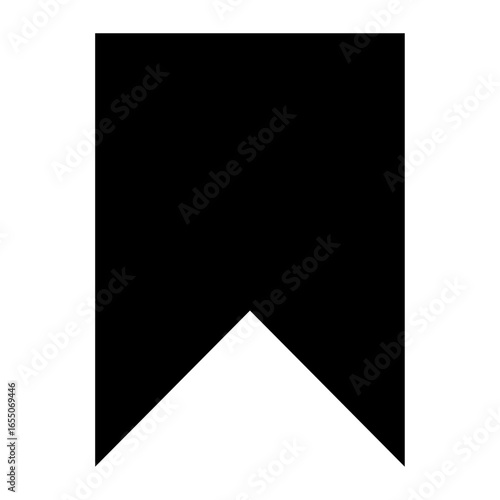 Black bookmark icon isolated on white background suitable for website and app design