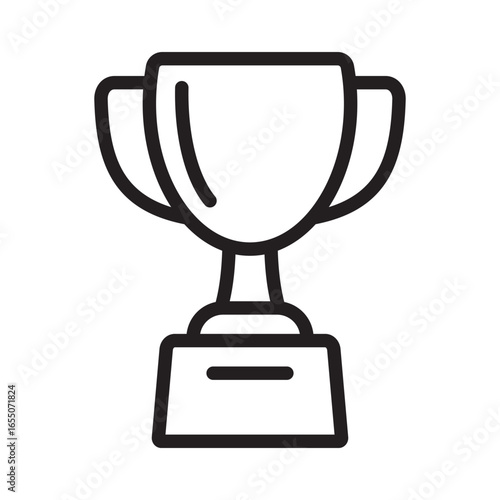 Wallpaper Mural Trophy Cup Thin Line Icon - Winner, Victory, and Reward Symbol. Torontodigital.ca