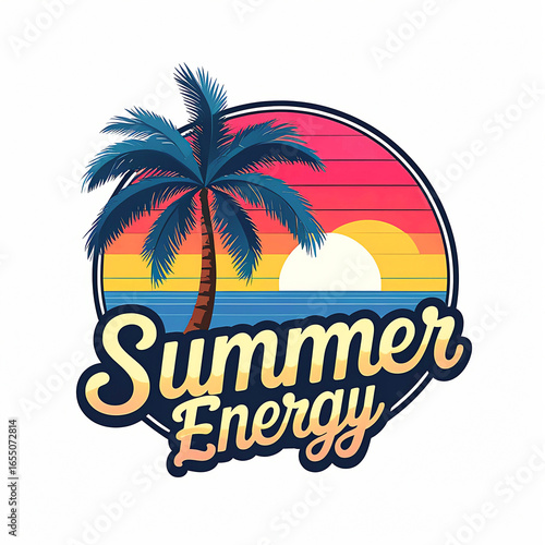 Wallpaper Mural vintage summer t-shirt design vector art illustration on a white background Torontodigital.ca