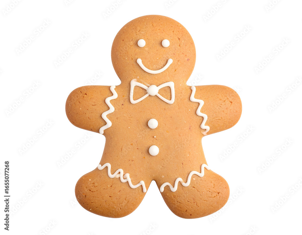 gingerbread man cookie cutout glossy icing isolated on transparent background. gingerbread man cookie cutout glossy icing isolated on transparent background.