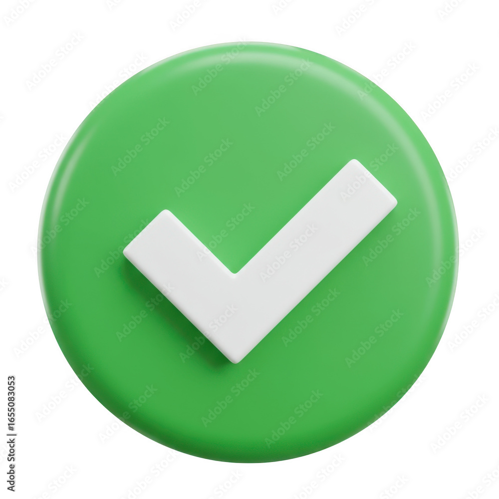 3d green checkmark icon isolated on transparent background 3d green checkmark icon isolated on transparent background